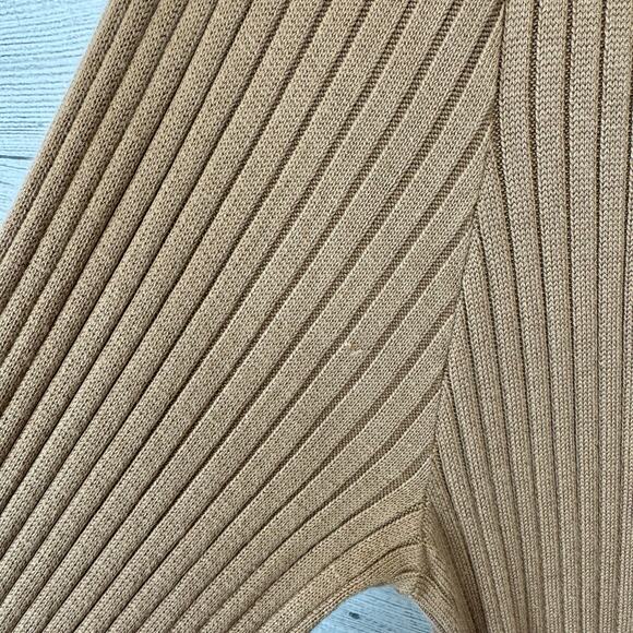 Sofia Jeans By Sofia Vergara Tan Ribbed Cutout Back Column Midi Dress Size XXL - Picture 4 of 9